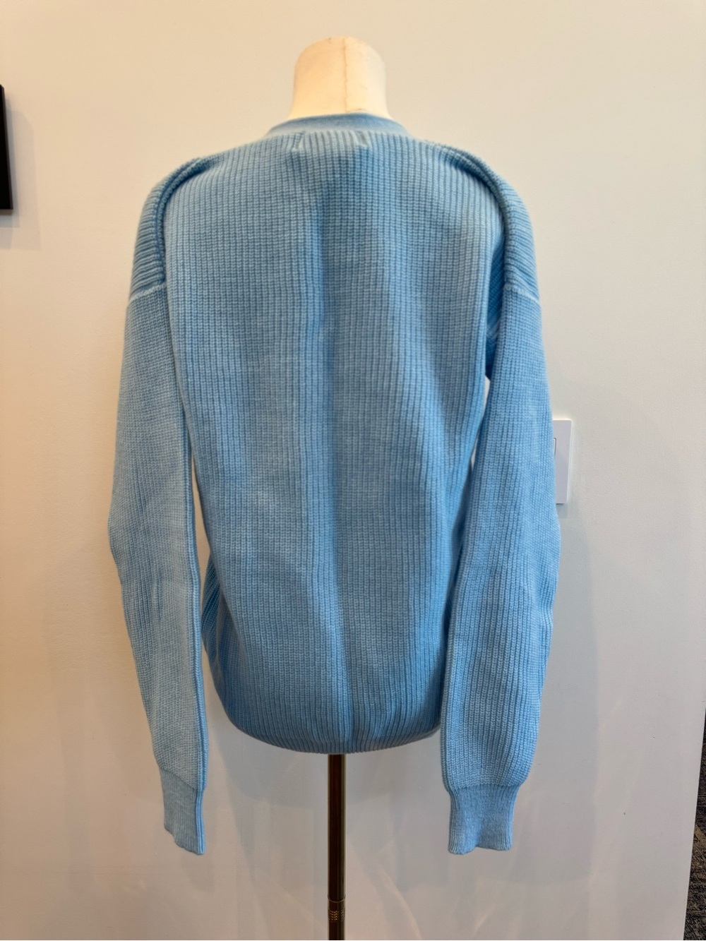 e.v. ltd. Vintage 70-80s Deadstock Baby Blue Cardigan Sweater Coquette Pastel - Picture 3 of 9